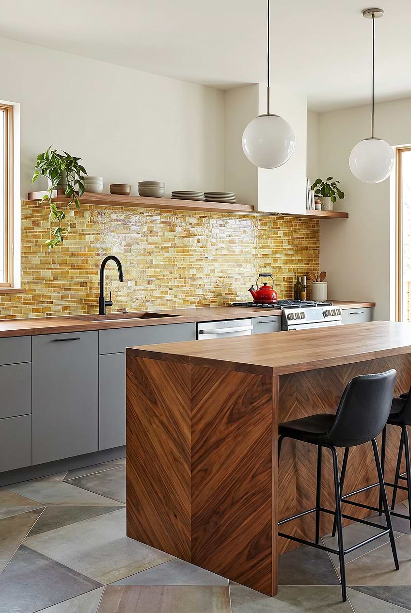 Honey Onyx Glass Artisan Mosaic BA7017