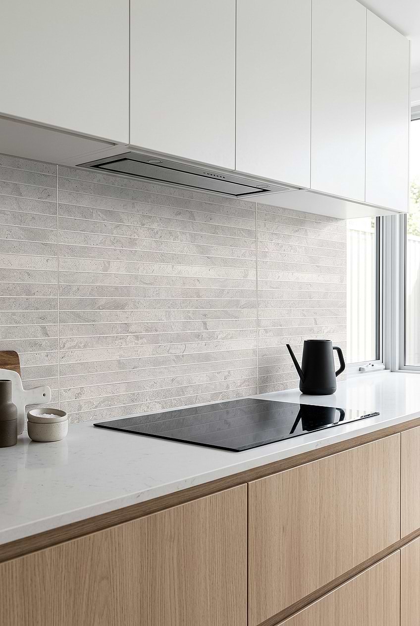Light Gray Long Subway Tile Modern Kitchen Tile BA1038