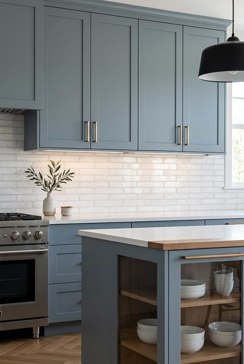 Milky White Glass Subway Kitchen Backsplash BA6707