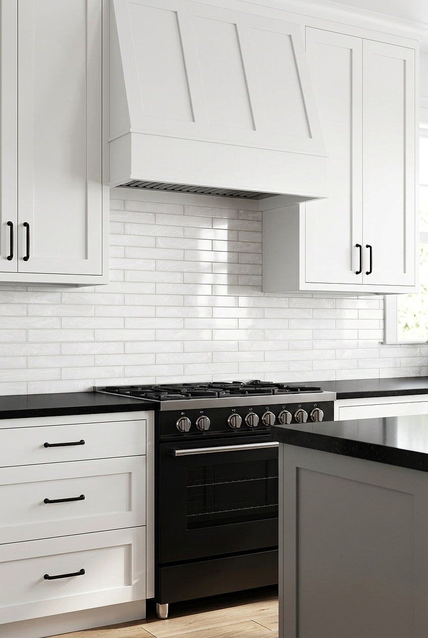 Milky White Glass Subway Kitchen Backsplash Tile BA6707