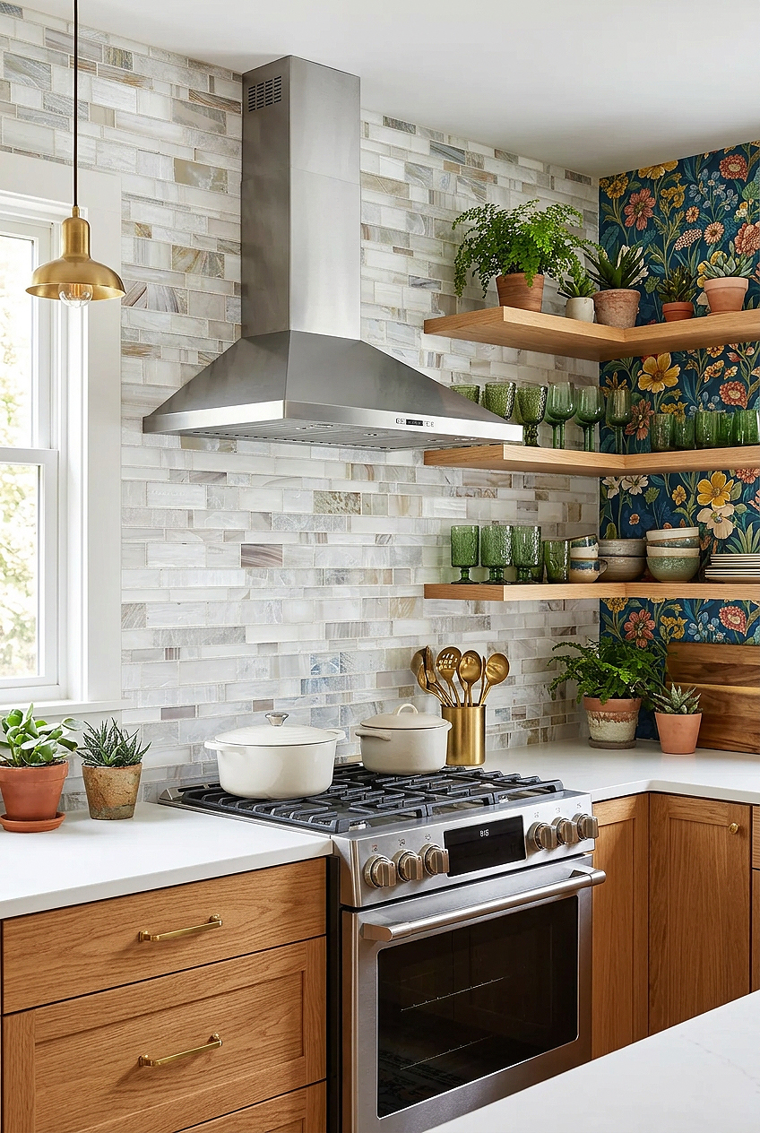 Opal Beige Brown Glass Subway Mosaic Tile BA7015