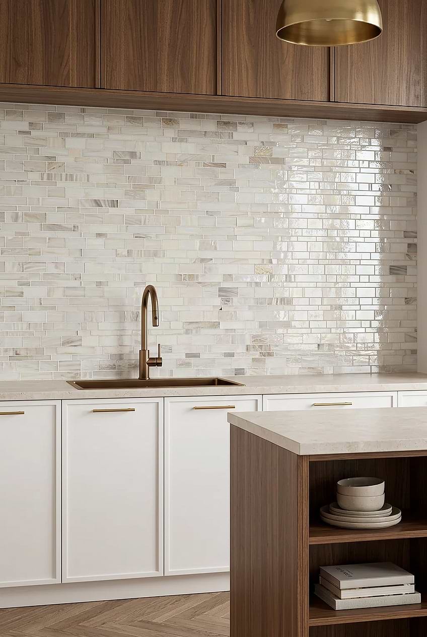 Opal Beige Glass Artisan Mosaic BA7015