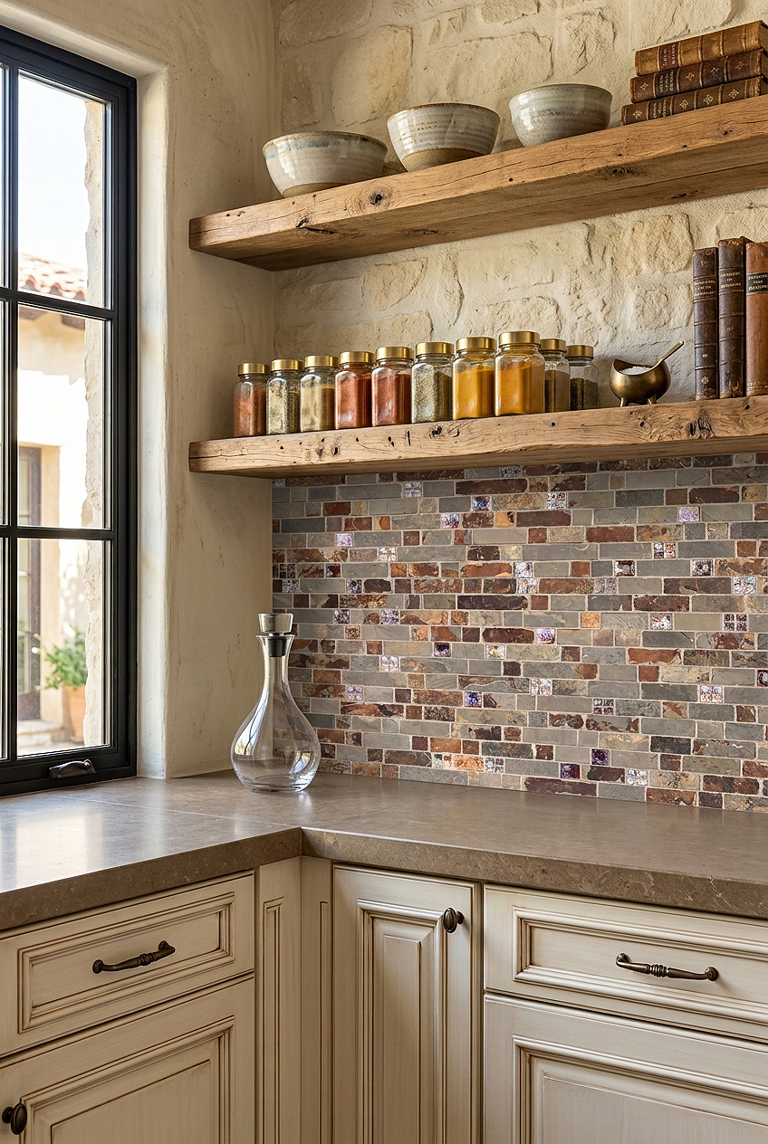 Rustic Brown Gray Slate Glass Subway Tile BA1026