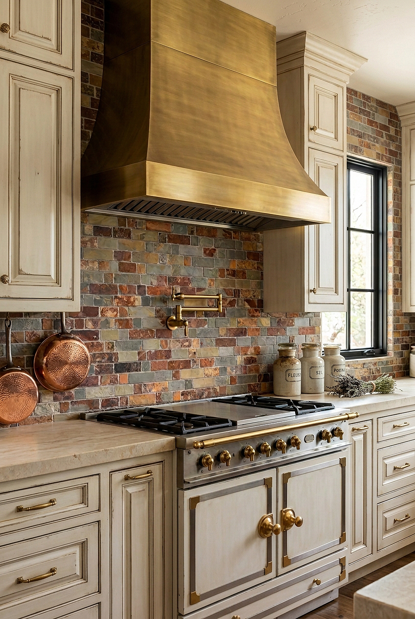 Rustic Brown Multicolor Slate Subway Backsplash Tile BA1063