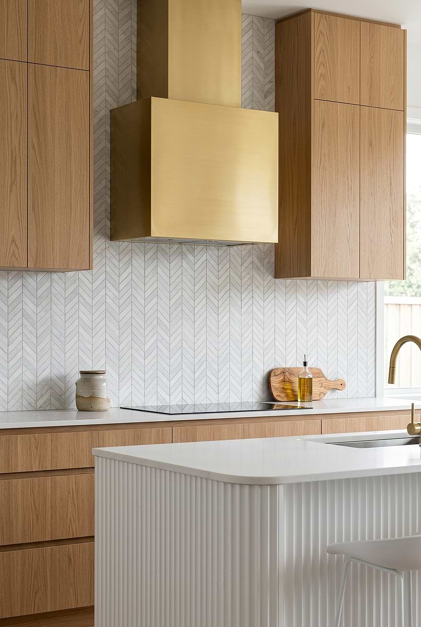 Textured White Marble Chevron Kitchen Backsplash Tile BA631613 Textured White Marble Chevron Kitchen Backsplash Tile BA631613