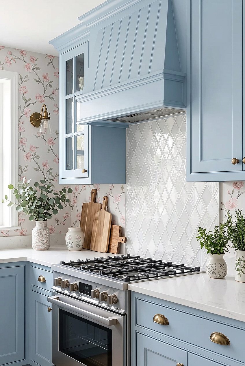White Glass Marble Rhomboid Range Backsplash Tile BA62046