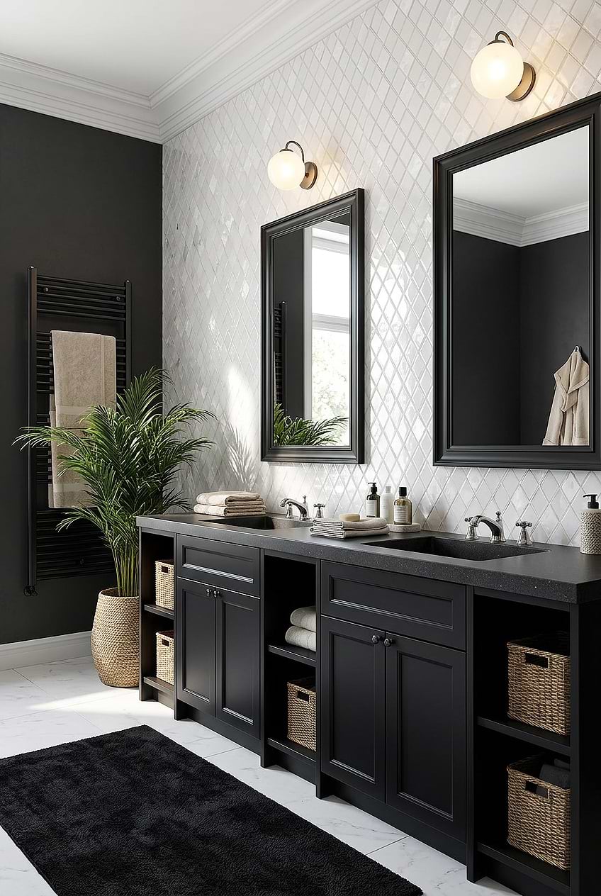 White Glass Shell Diamond Bathroom Backsplash Tile BA6706