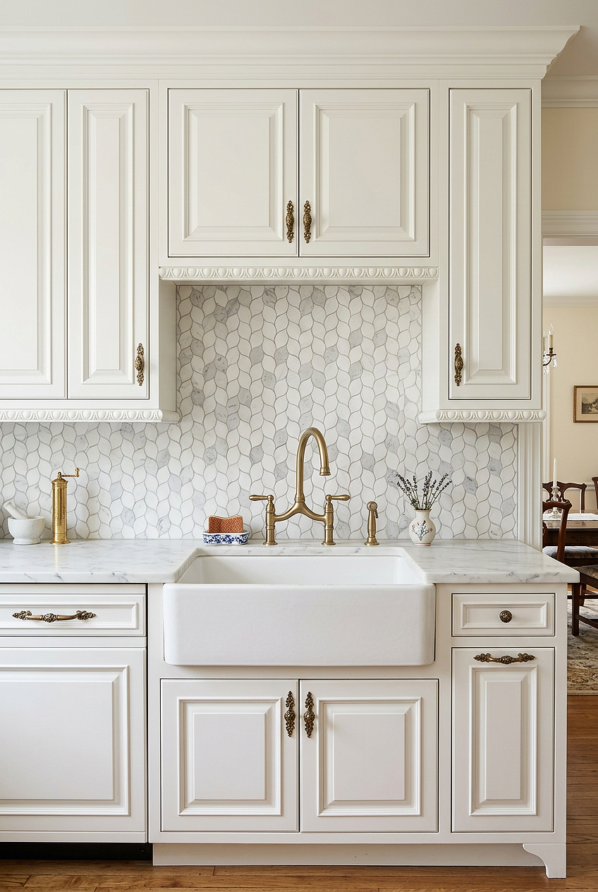 White Gray Marble Leaf Kitchen Backsplash Tile BA6316 White Gray Marble Leaf Kitchen Backsplash Tile BA6316