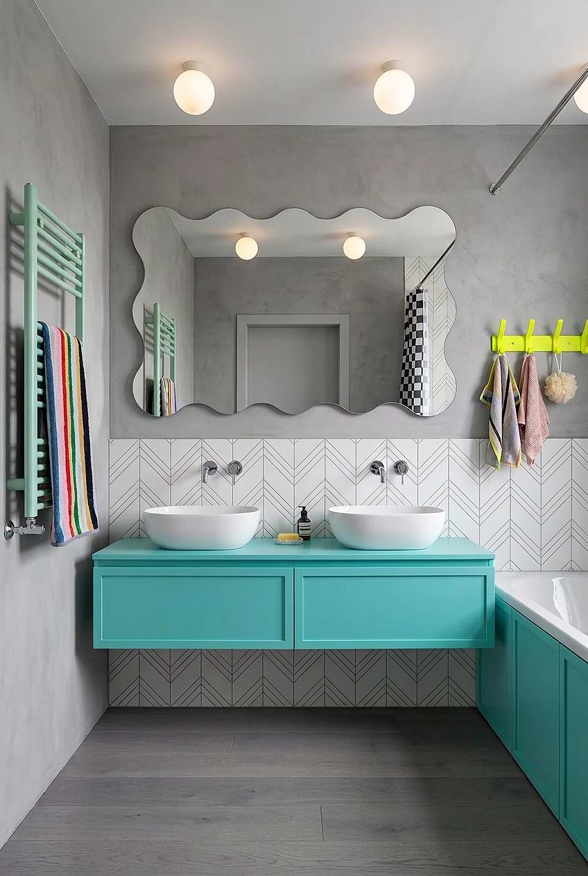 White Marble Chevron Bathroom Wall Tile BA6301
