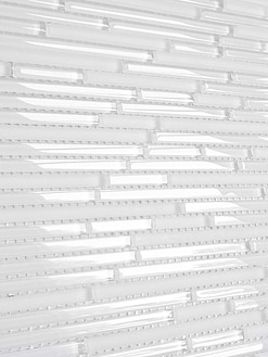 Modern White Thin Glass and Mosaic Backsplash tile BA1164 3