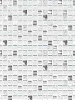 White Gray Glass Metal Kitchen Backsplash BA1183