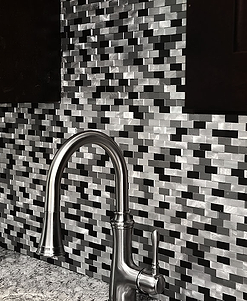 3D Gray Black Metal Backsplash Tile