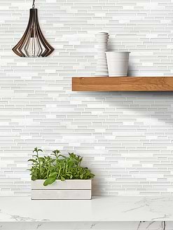 Elegant white marble glass kitchen backsplash tile BA1012 from stg-backsplashcom-test.kinsta.cloud