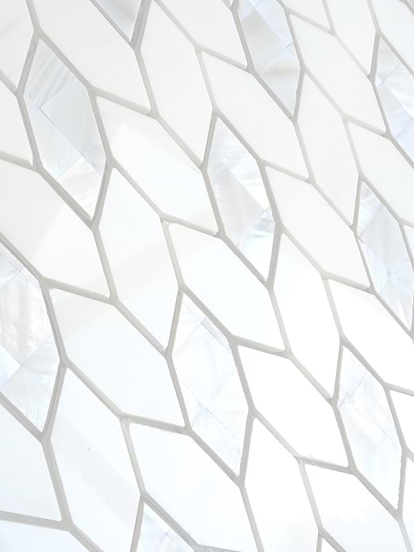 Luxury White Mother of Pearl Marble Backsplash Tile BA7005 3