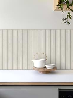 Modern Long Beige Porcelain Mosaic Tile BA4501
