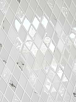 Rhomboid White Glass Mosaic Backsplash Tile BA5502 3