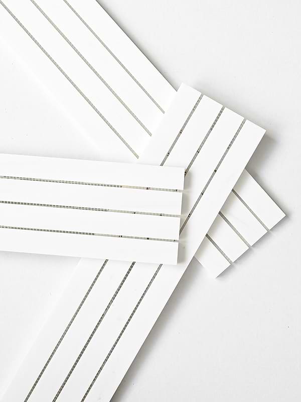 Modern Long Marble Pure White Backsplash Mosaic Tile BA1078 3