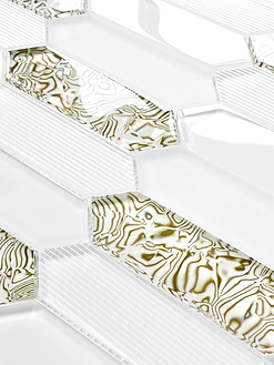 Glass Green Pearl Picket Backsplash Tile BA6710 1