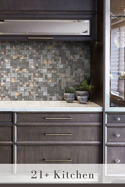 Modern Backsplash for Dark Cabinets