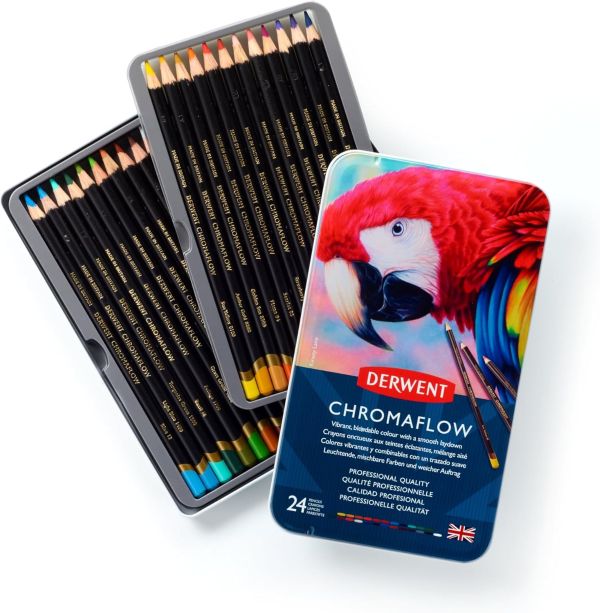 מארז 24 עפרונות CHROMAFLOW מבית DERWENT