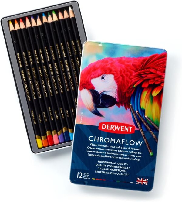 מארז 12 עפרונות CHROMAFLOW מבית DERWENT