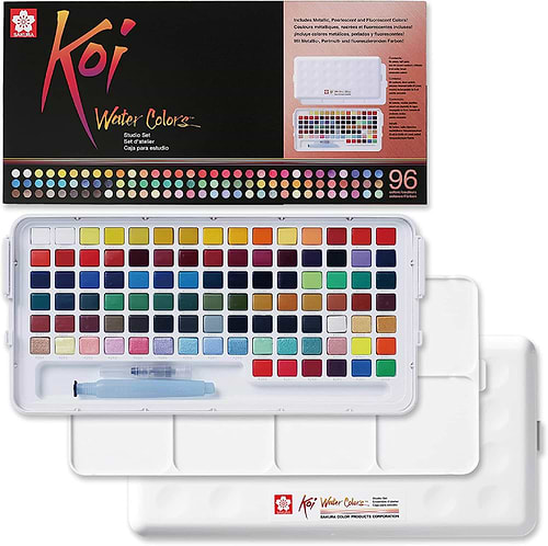 סט 96 צבעי מים סקורה קוי SAKURA KOI WATER COLORS