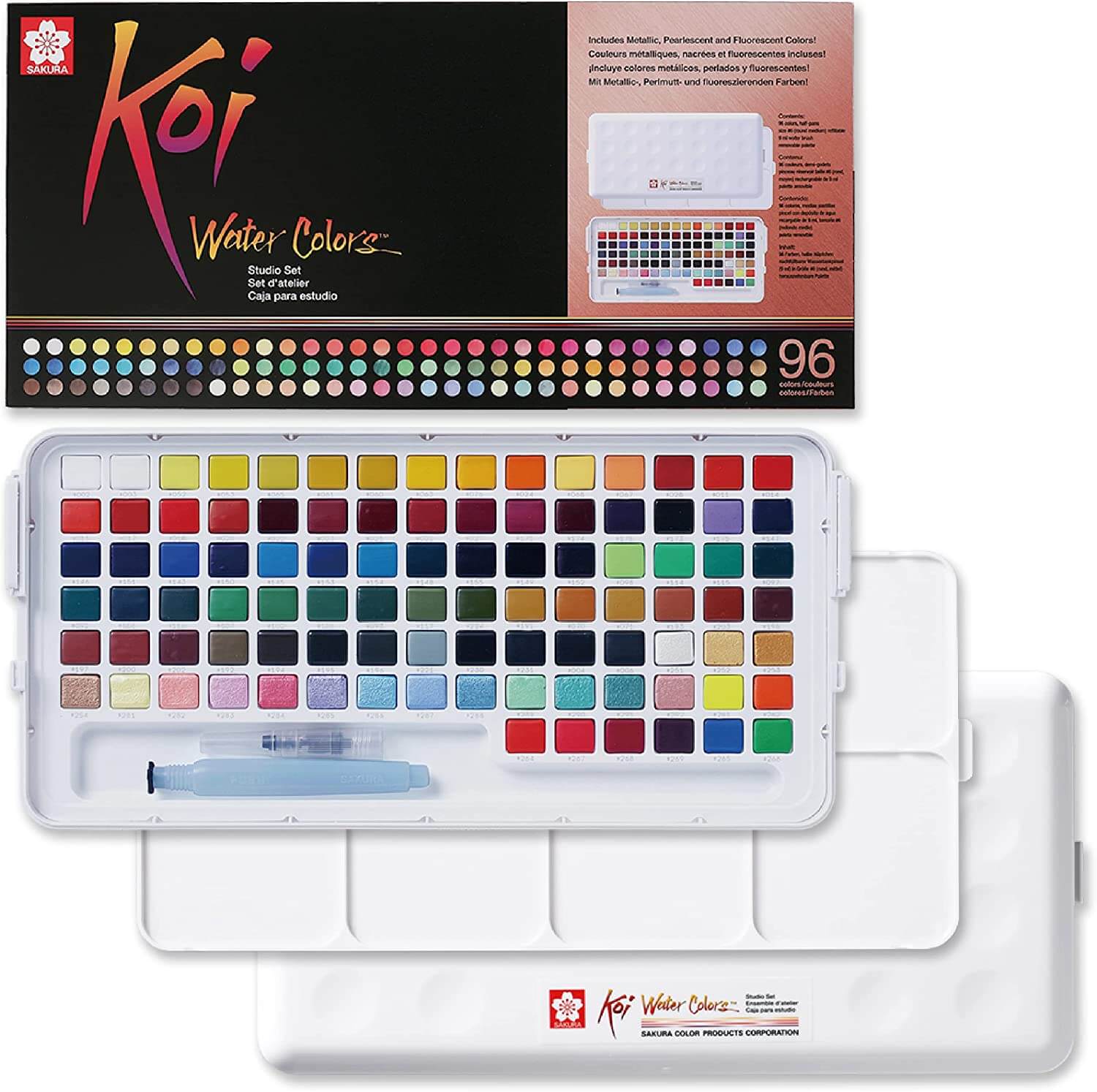 סט 96 צבעי מים סקורה קוי SAKURA KOI WATER COLORS