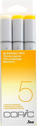 מארז 3 קופיק סקטץ דגם 5 גוונים צהוב BLENDING TRIO