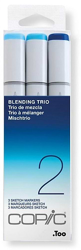 מארז 3 קופיק סקטץ דגם 2 גוונים כחול BLENDING TRIO