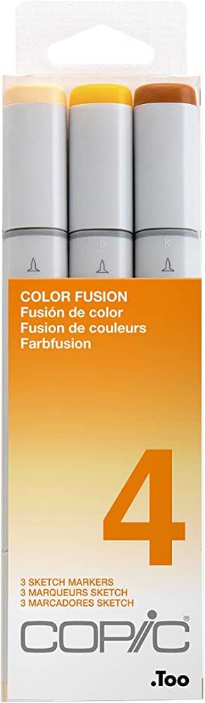 מארז 3 קופיק סקטץ דגם 4 גוונים צהוב COLOR FUSION