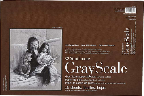 בלוק מעבר אפורים STRATHMORE GRAY SCALE 30.5/45.7