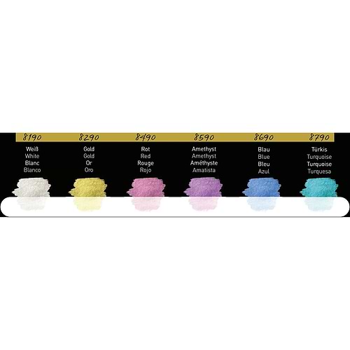 מארז 6 צבעי מים FINE TEC Premium iridescent watercolour set High Sparkle
