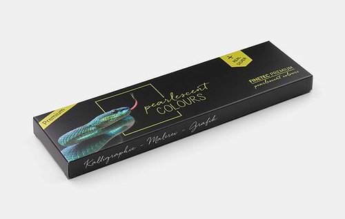 מארז 6 צבעי מים FINE TEC Premium iridescent watercolour set High Chroma