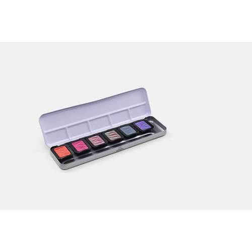 מארז 6 צבעי מים FINE TEC Premium PEARLESCENT COLOURS set Flip-Flop