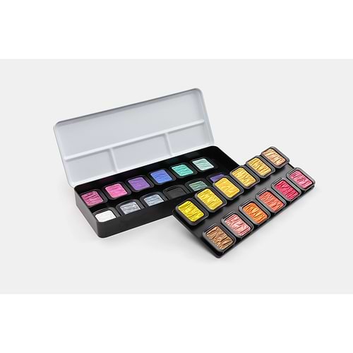 מארז 24 צבעי מים FINE TEC professionals Colourful