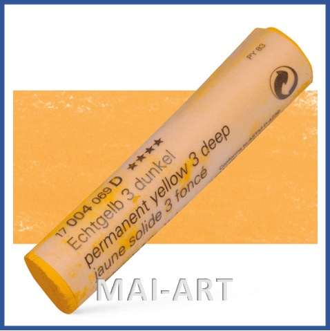פסטל שמינקה עבודת יד SCHMINCKE PERMANENT YELLOW 3 DEEP D 004