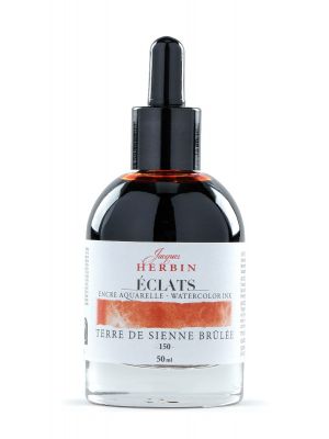 דיו לציור HERBIN Éclats fine art ink-Burnt Siena 50ml