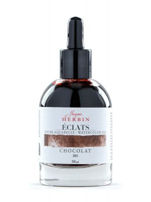 דיו לציור HERBIN Éclats fine art ink-Chocolate 50ml