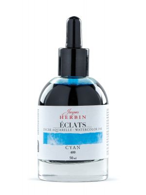 דיו לציור HERBIN Éclats fine art ink-Cyan 50ml