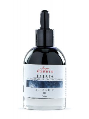 דיו לציור HERBIN Éclats fine art ink-Midnight blue 50ml