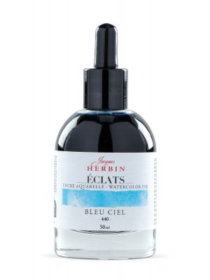 דיו לציור HERBIN Éclats fine art ink-Sky blue 50ml