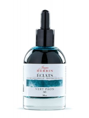 דיו לציור HERBIN Éclats fine art ink-Peacock green 50ml