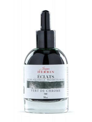 דיו לציור HERBIN Éclats fine art ink-Chrome green 50ml