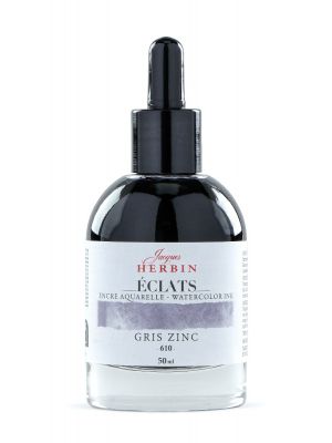 דיו לציור HERBIN Éclats fine art ink- Zinc grey 50ml