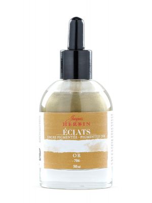 דיו לציור HERBIN Éclats pigmented fine art ink-Gold 50ml