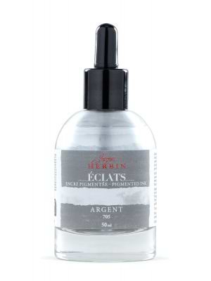 דיו לציור HERBIN Éclats pigment fine art ink-Silver 50ml