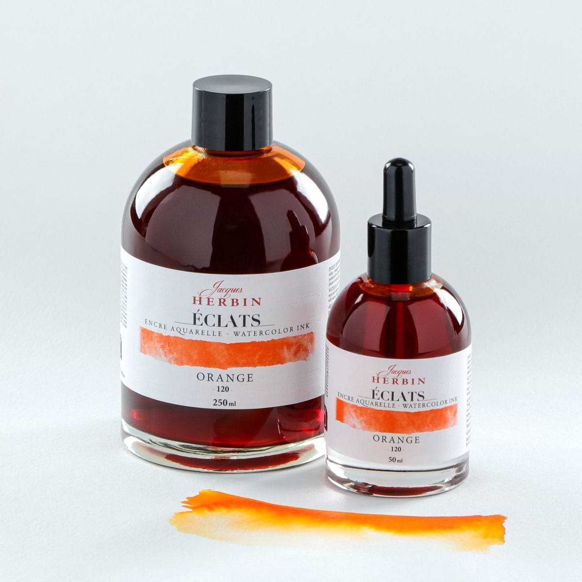 דיו לציור HERBINÉ ÉCLATS FINE ART INK-ORANGE 250ML