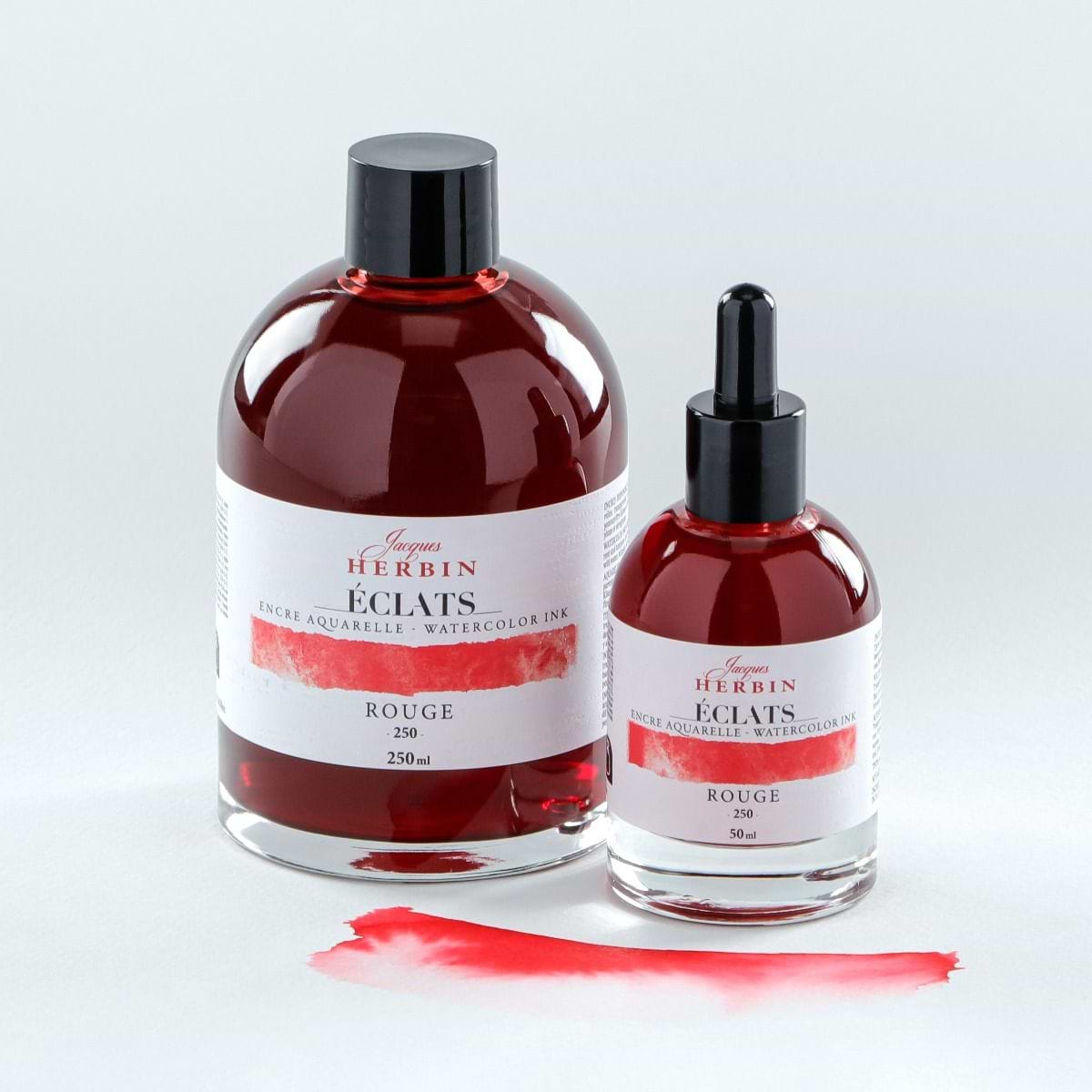 דיו לציור HERBINÉ ÉCLATS FINE ART INK-RED 250ML