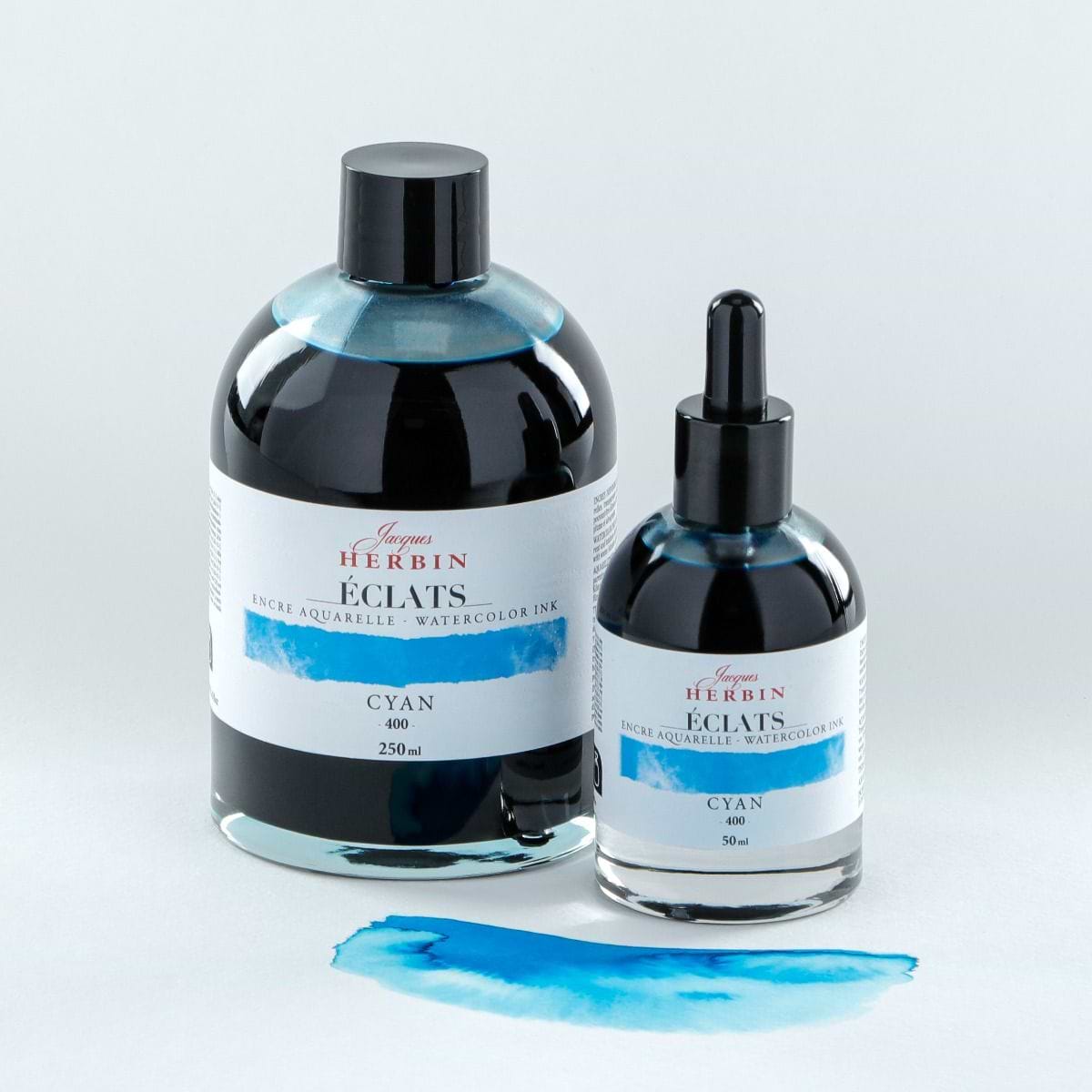 דיו לציור HERBINÉ ÉCLATS FINE ART INK-CYAN 250ML