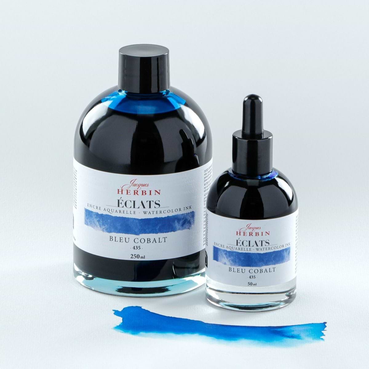 דיו לציור HERBINÉ ÉCLATS FINE ART INK-COBALT BLUE 250ML